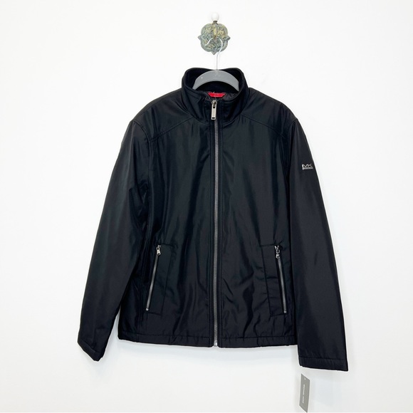 Michael Kors Black Water Resistant Quilt Lined Jacket Coat Men’s Size Small NWT